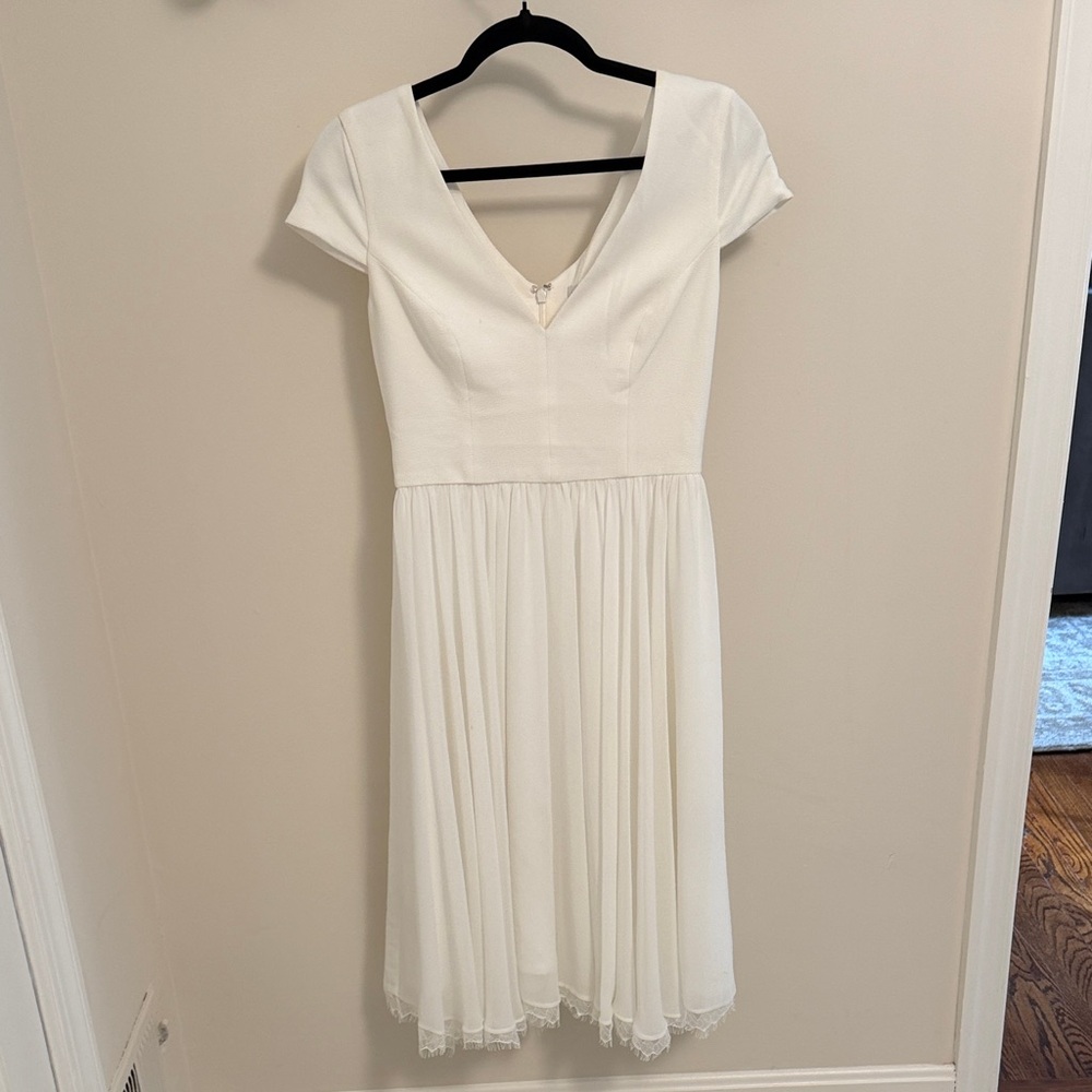 Dress the Population Cream Midi Dress